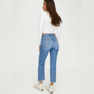 Levi's Wedgie Straight Ripped Jeans